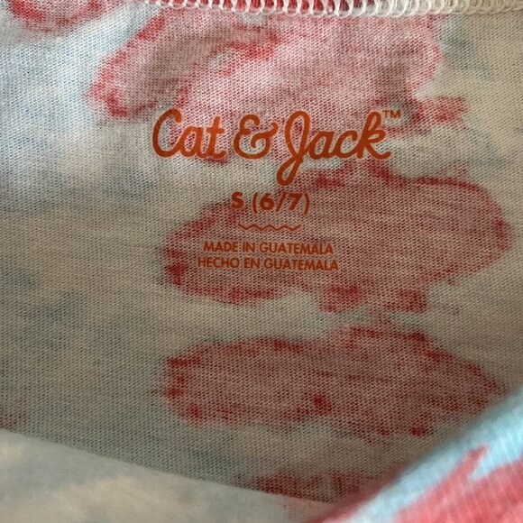 Cat & Jack Tie Dye High Five Weekend Vibes Tee Size S 6/7 - Picture 3 of 4